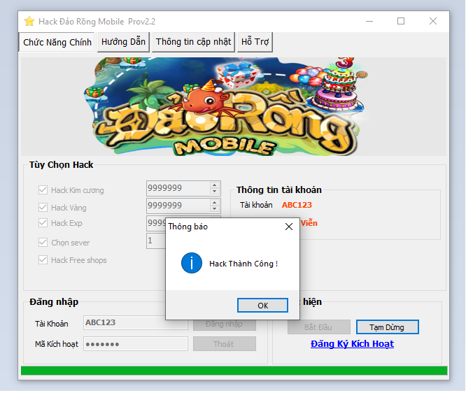 Hack Mod Đảo Rồng Mobile mới nhất 2024 Daorong2