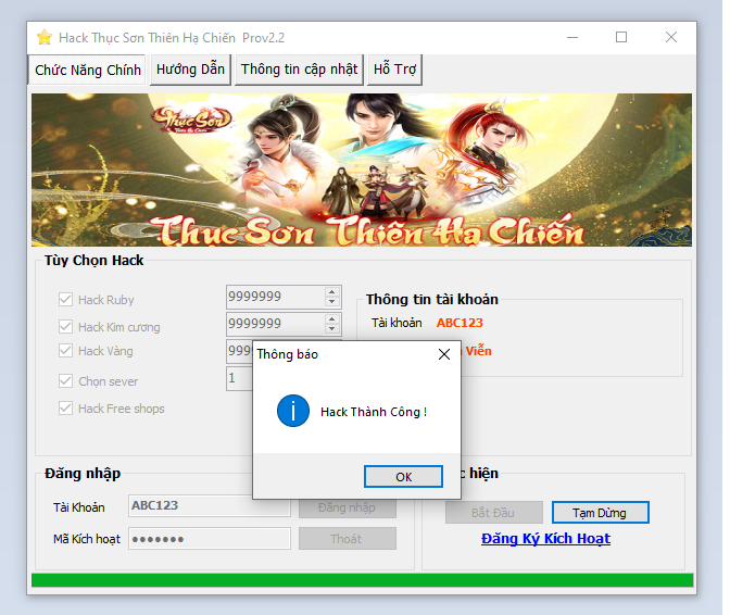 Hack Thục Sơn Thiên Hạ Chiến Miễn phí Thuconthienhachien1