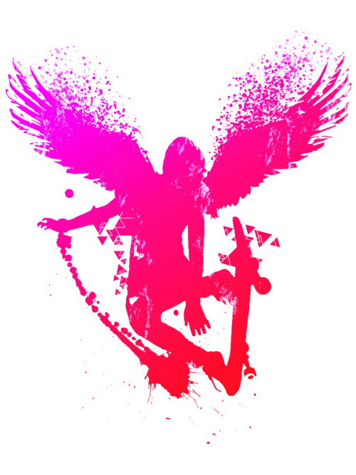 Skateboarder-Abstract-Red-Pink-Color.png